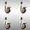 Service Caster 4 Inch 316SS Maroon Poly Swivel 1-3/8 Inch Expanding Stem Caster Set Lock Brake SCC-SS316TTLEX20S414-PPUB-MRN-138-4 - alternate 4